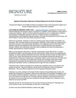 Signature Resolution Welcomes Fatemeh Mashouf to Its Panel of Neutrals