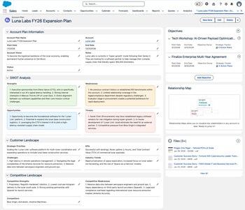 Poggio automates account planning, delivering tailored POVs, real-time account plans, and next actions to sellers, natively in Salesforce