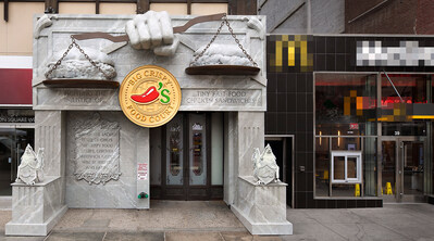 Chili’s Big Crispy Food Court is an immersive pop-up experience in New York City on April 16 at 37 Union Square West New York, NY 10003 from 11 a.m. to 5 p.m. EST, inviting fans to serve as the jury in the case of Chili’s vs. Fast Food.