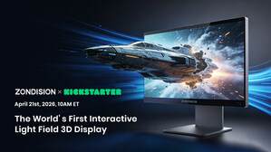 Zondision Unveils ZIMO1, Unique 27-inch Interactive Light Field 3D Display, Launching on Kickstarter April 21