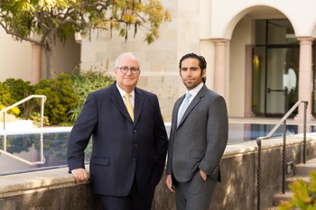 From left to right: Frederick Schenk, managing partner of The Schenk Law Firm and Benjamin Schenk, a trial lawyer with The Schenk Law Firm. Photo credit: Melissa Jacobs
