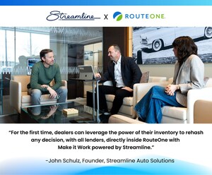 Streamline Auto Solutions' Make it Work® Integrates with RouteOne to Streamline Deal Refresh for Dealers
