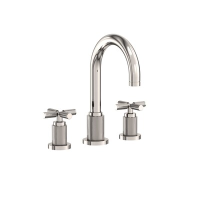 Kimbell Widespread Lavatory with C-Spout and Cross Handle