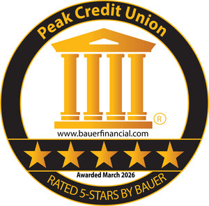 BauerFinancial Awards Peak Credit Union 5-Star Superior Rating for 60th Consecutive Quarter