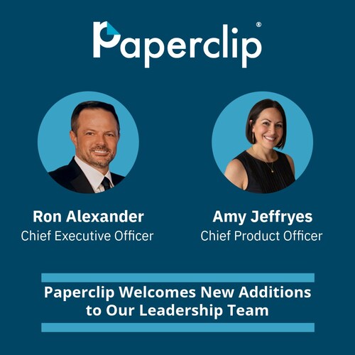 Paperclip appoints Ron Alexander as CEO and Amy Jeffryes as Chief Product Officer.
