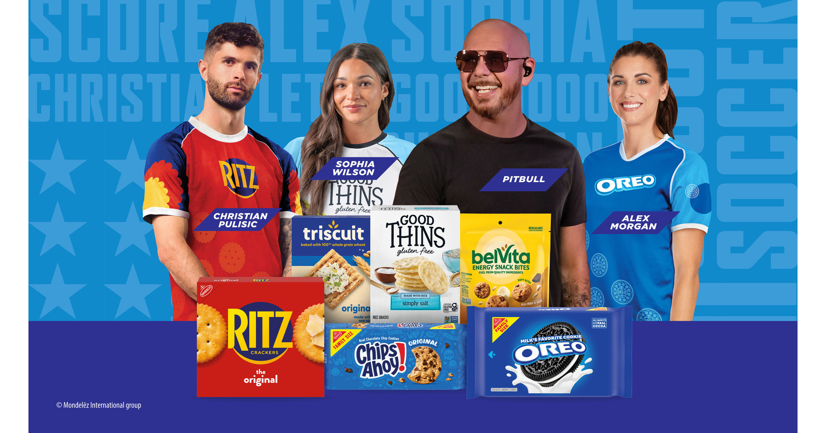 Mondelēz International Scores Soccer Superstars Christian Pulisic, Alex Morgan and Sophia Wilson, alongside Global Music Icon Pitbull for an All-Star Summer of Soccer Campaign