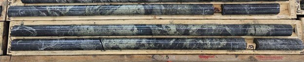 Figure 2 – Lion Drill hole PML-26-095 shallow MRE in-fill drilling (assays pending) (CNW Group/Power Metallic Mines Inc.)