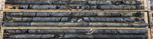 Figure 3 – Lion Drill hole PML-26-101 shallow MRE in-fill drilling (assays pending) (CNW Group/Power Metallic Mines Inc.)