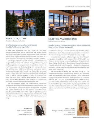 Seattle luxury real estate and Park City Real Estate