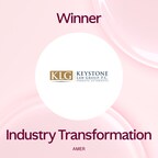 Asana graphic featuring Keystone Law Group, P.C. as an Industry Transformation winner