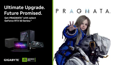 技嘉與 NVIDIA 合作推出 GeForce RTX™ 50 系列與《PRAGMATA™》遊戲套裝 提升沉浸遊戲體驗 技嘉與 NVIDIA 合作推出 GeForce RTX™ 50 系列與《PRAGMATA™》遊戲套裝 提升沉浸遊戲體驗