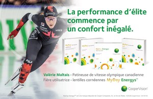 CooperVision s'associe à la patineuse de vitesse olympique canadienne Valérie Maltais pour l'accompagner dans sa quête d'excellence sur la scène internationale