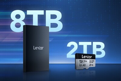The Lexar 8TB ARMOR 700 Portable SSD and the 2TB SILVER PLUS microSD Card empower creators to capture, store, and transfer massive 4K and 8K content