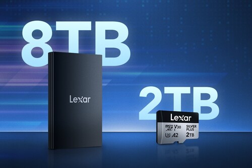 The Lexar 8TB ARMOR 700 Portable SSD and the 2TB SILVER PLUS microSD Card empower creators to capture, store, and transfer massive 4K and 8K content