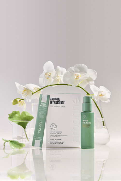 Arbonne Intelligence NAD+ 细胞能量精华液和 Arbonne Intelligence NAD+ 细胞肌肤精华液