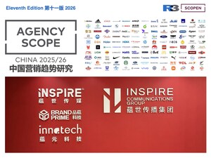 iNSPIRE Media &amp; Communications Earns 14 No. 1 Rankings in Agency Scope China 2025/2026