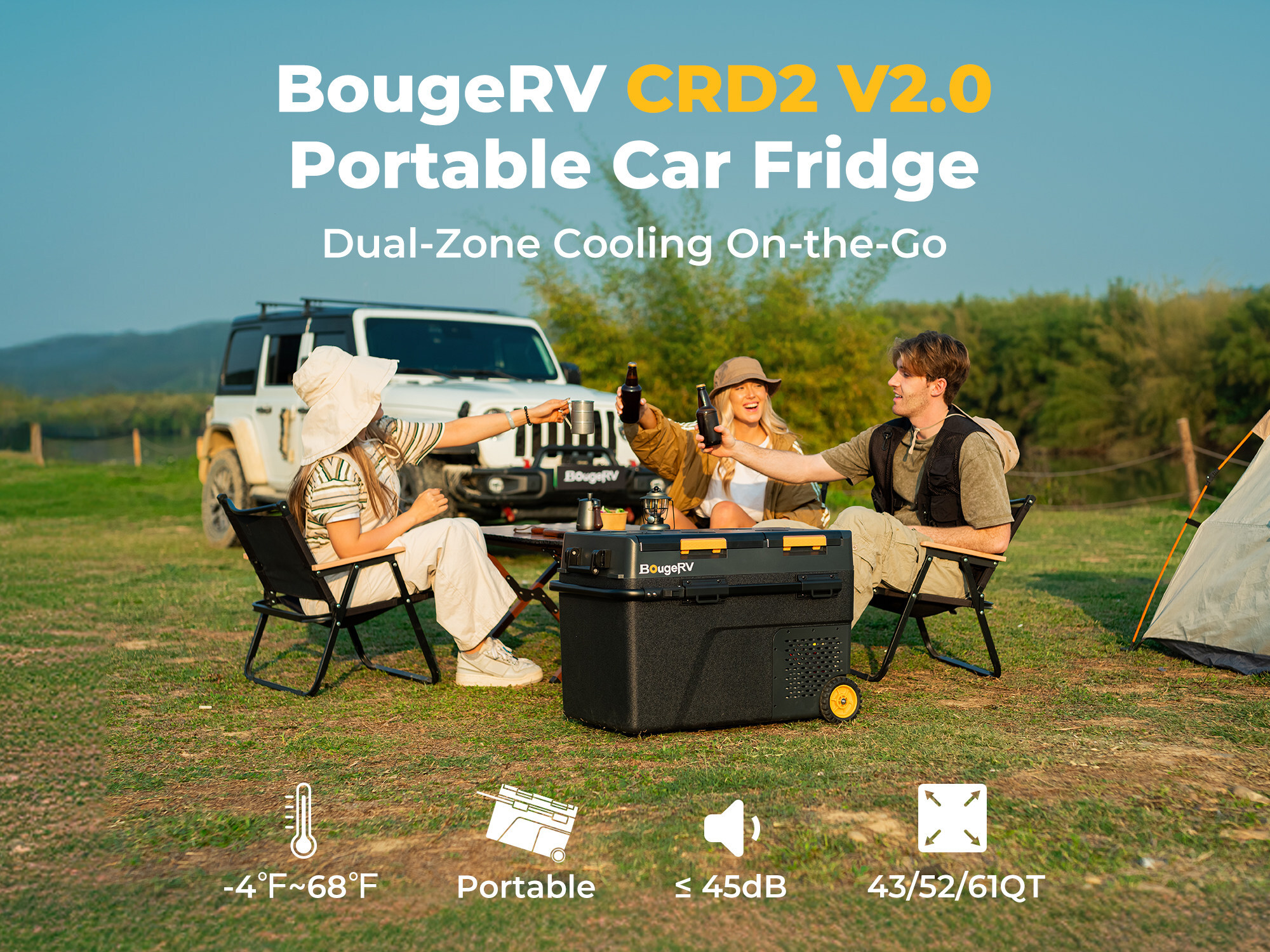 BougeRV Expands Portable Cooling Lineup with Feature-Rich CRD2 V2.0 and Compact CRH20 Fridges for On-the-Go Living