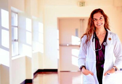 Student in the Bastyr University Naturopathic Medicine Doctor program prepares for her next class.