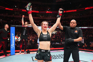 Monster Energy's Jasmine Jasudavicius Defeats Karine Silva at UFC Fight Night 273