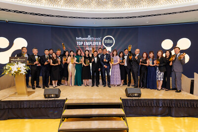 Guest of Honour Heng Swee Keat (eleventh from left) pictured here with representatives from Asia’s Top Employers