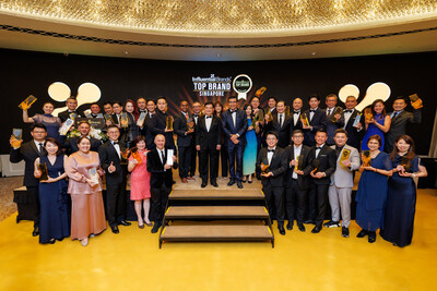 Guest of Honour Heng Swee Keat and Managing Director of Influential Brands, Jorge Rodriguez (centre), pictured here with representatives from Asia’s Top Brands