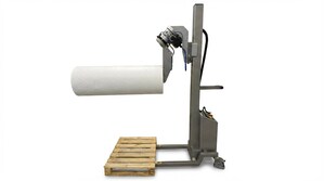 Packline Materials Handling Launch New Stainless Steel Roll Lifter for Wide Film and Foil Rolls