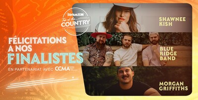 Les résultats sont connus : SiriusXM Canada annonce les finalistes du concours Top of the Country 2026