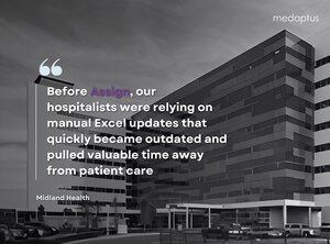 Midland Health Selects Medaptus Assign to Automate and Optimize Hospitalist Patient Assignment