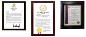 Luraco Technologies Receives Prestigious Recognition from the White House, State of Texas, and City of Arlington