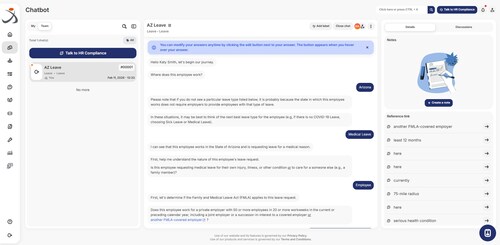 Get real-time, attorney-backed answers to HR and compliance questions available 24/7 to support HR teams, managers, and employees.