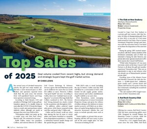 Concert Golf Partners' Purchase of The Club at New Seabury Ranked as the No. 1 Deal of the Year