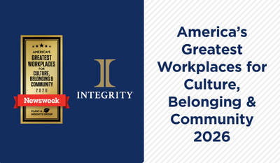 Newsweek Names Integrity One of America's Greatest Workplaces for Culture, Belonging & Community