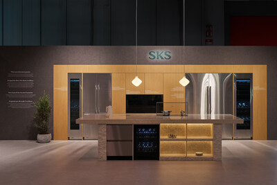 SKS Kitchen Zone showcases key products, including the Compact Oven & Warming Drawer, All Free Induction Cooktops and Downdraft Hoods, along with the North American lineup, highlighting its scalability for a wide range of kitchen environments.