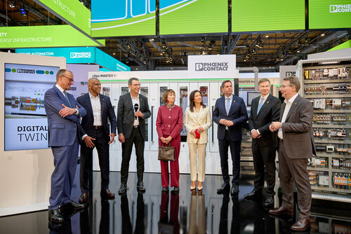 German Chancellor Friedrich Merz visits Phoenix Contact at the Hannover Messe