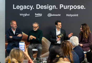 Mario Cucinella, Massimo Bottura, Akin Garzanli, and Maddalena Fossati at Can a Kitchen Save the World Panel