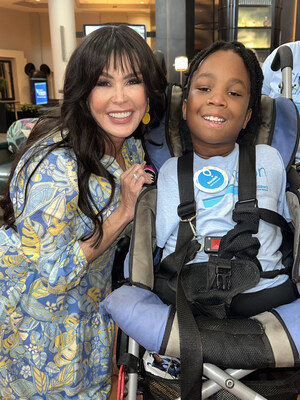 Marie Osmond, co-founder of Children's Miracle Network with CMN Champion Rondell (RJ)