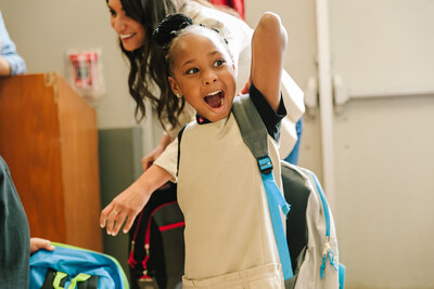 Student equipped with essential supplies from Kids In Need Foundation