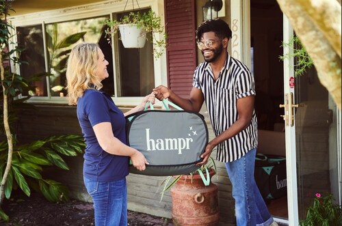 Hampr order being delivered