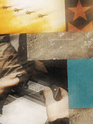 The New War Room. Illustration by Stephanie Arnett/MITTR | Getty Images, Public Domain