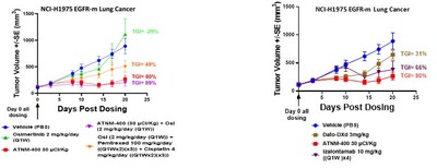 ATNM-400 in EGFR-mutant NSCLC (NCI-H1975) shows head-to-head superiority vs. post-osimertinib SOC and leading ADCs/bispecifics