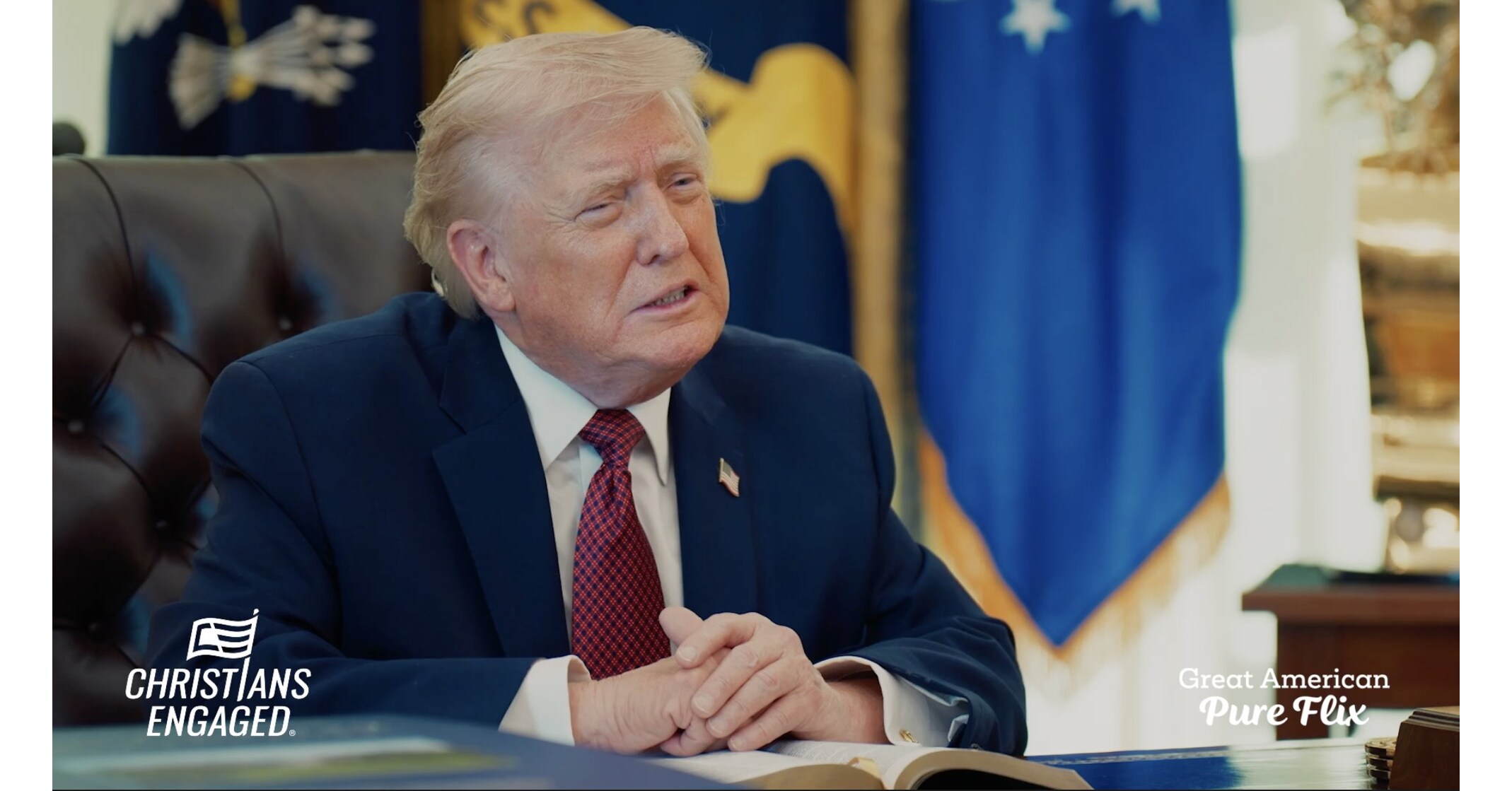President Donald J. Trump Reads 2 Chronicles 7 on Pure Flix during ...