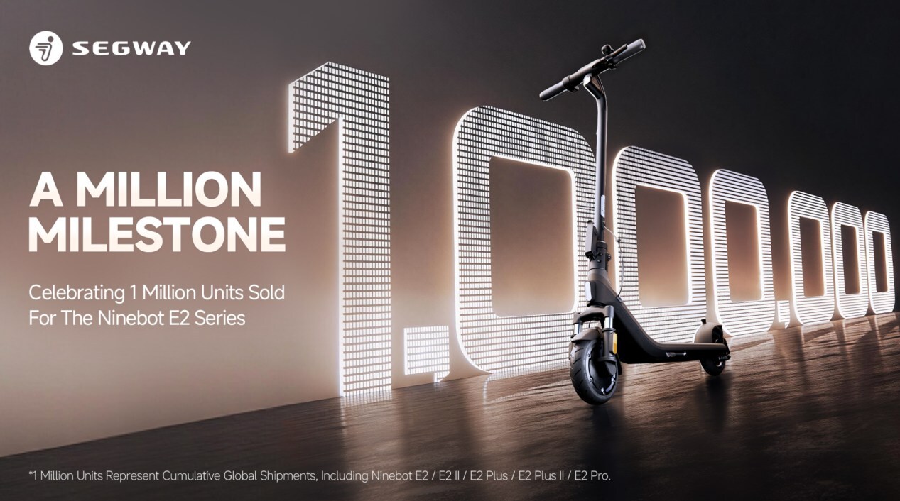 Segway Announces 1 Million Units Sold of its Ninebot E2 Series Electric Kick-Scooters Worldwide