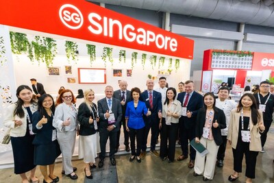 Ms. Low Yen Ling, Senior Minister of State, at the Enterprise Singapore showcase