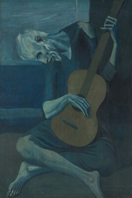The Old Guitarist, by Pablo Picasso;© 2026 Estate of Pablo Picasso / Artists Rights Society (ARS), New York / Photo: © The Art Institute of Chicago