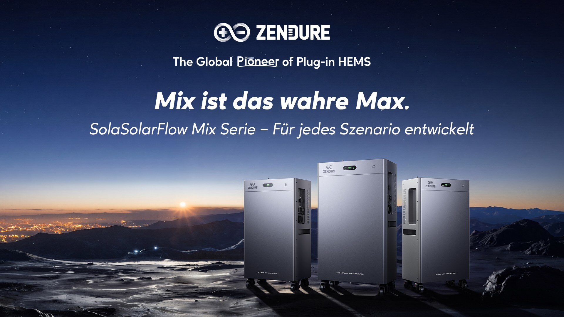 Zendure bringt die SolarFlow Mix Serie nach Europa: Drei Heimspeicher, eine Plattform, bis zu 91 % weniger Stromrechnung