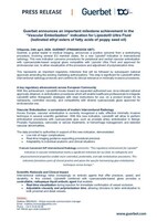 Guerbet verkündet einen wichtigen Meilenstein bei der Indikation „Vaskuläre Embolisation" für Lipiodol® Ultra Fluid (jodiertes Ethylester der Fettsäuren von Mohnsamenöl)
