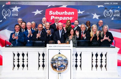 Suburban Propane Partners at the NYSE on April 21. (PRNewsfoto/New York Stock Exchange)