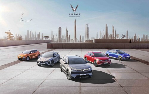 VinFast's wide range of segments, from the compact VF 3 to the full-size VF 9