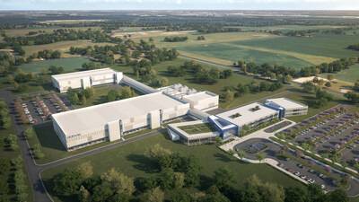 Rendering of AbbVie’s new 185-manufacturing campus in Durham, N.C.
