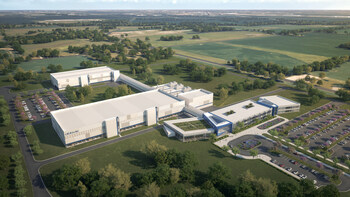 Rendering of AbbVie’s new 185-manufacturing campus in Durham, N.C.